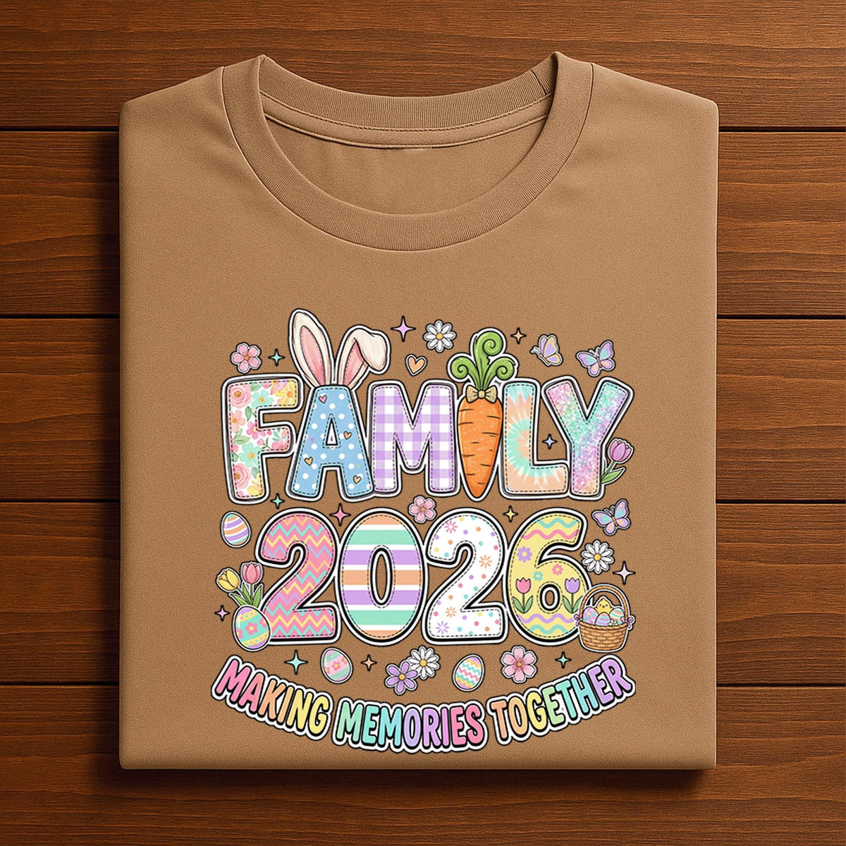 Family Easter 2026 Shirt Making Memories Together, Cute Bunny Carrot Easter Family Matching Tee, Easter Egg Hunt Family Shirt