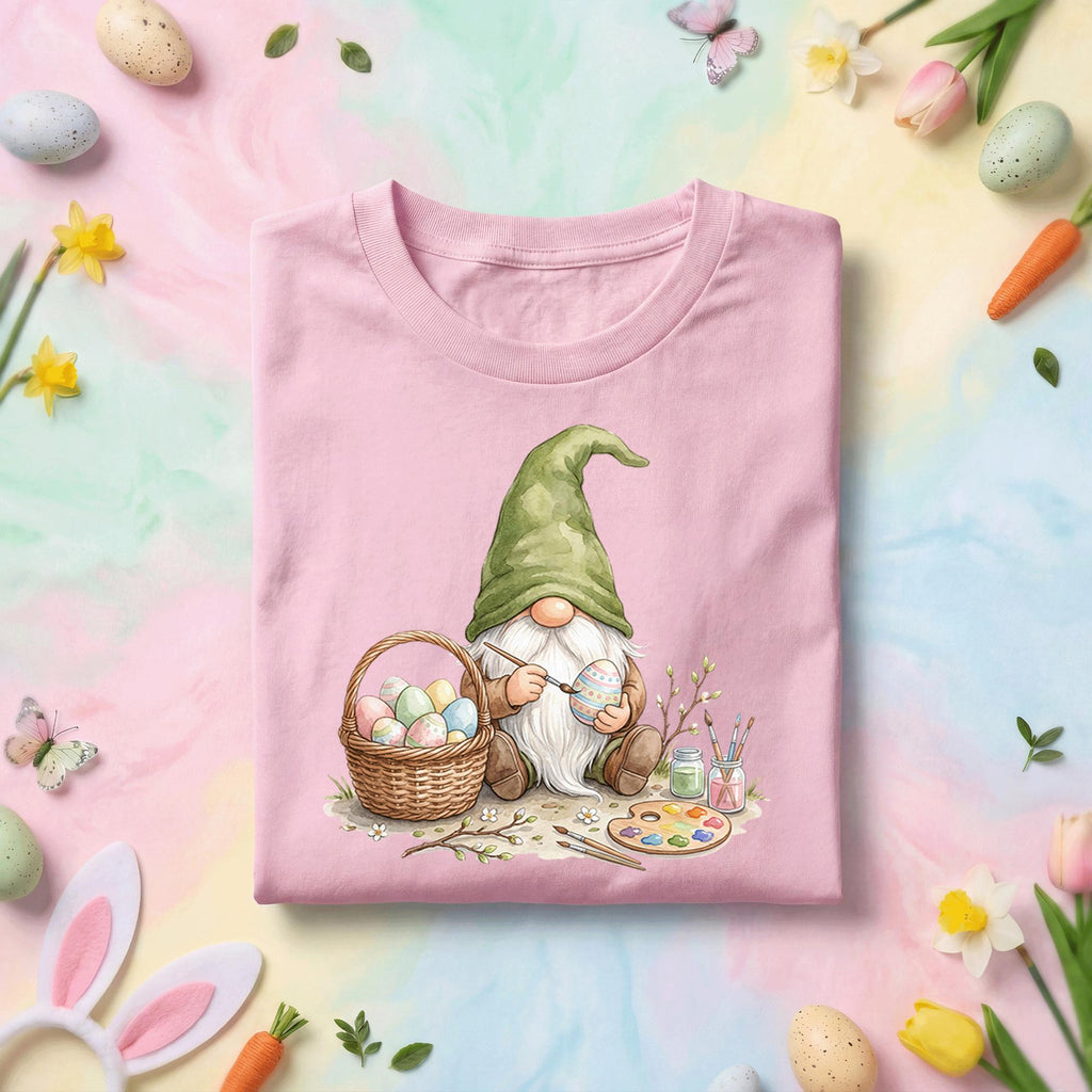 Cute Easter Gnome Painting Eggs Shirt, Spring Easter Gnome Artist Tee