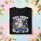 Egg Hunt Squad Bunny ATV Shirt Funny Easter Egg Hunt Graphic Tee, Cute Bunny Riding ATV Easter Shirt
