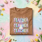 Teacher Easter Shirt Cute Bunny Teacher Tee Pastel Spring Teacher Gift Easter Bunny Shirt Teacher Holiday Shirt