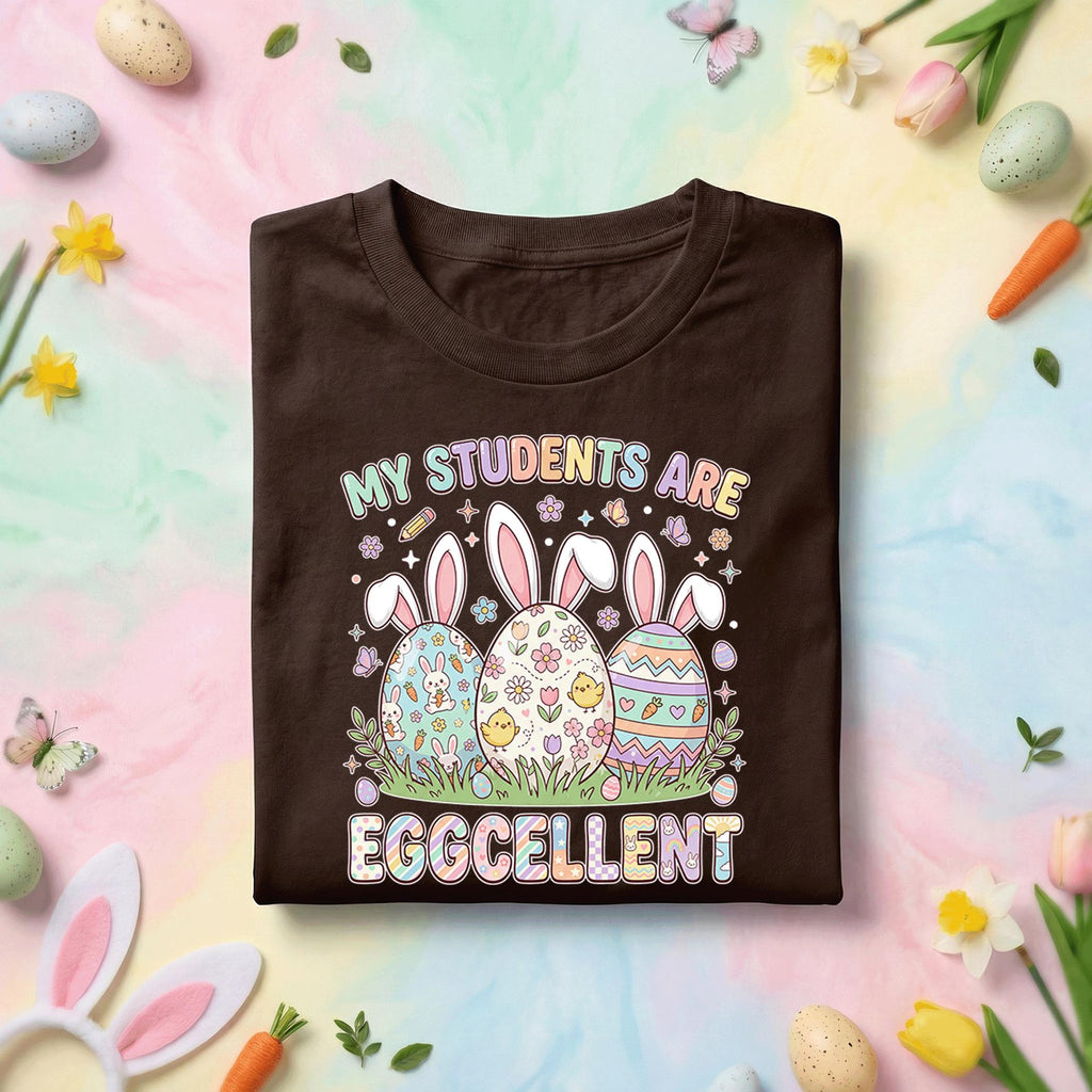 My Students Are Eggcellent Easter Teacher Shirt Cute Bunny Egg Teacher Tee Funny Easter Teacher Gift Spring Classroom Shirt