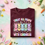 Treat All Peeps With Kindness Easter Teacher Shirt Cute Bunny Peeps Teacher Tee Pastel Spring Teacher Gift Kindness School Shirt