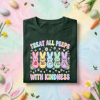 Treat All Peeps With Kindness Easter Teacher Shirt Cute Bunny Peeps Teacher Tee Pastel Spring Teacher Gift Kindness School Shirt
