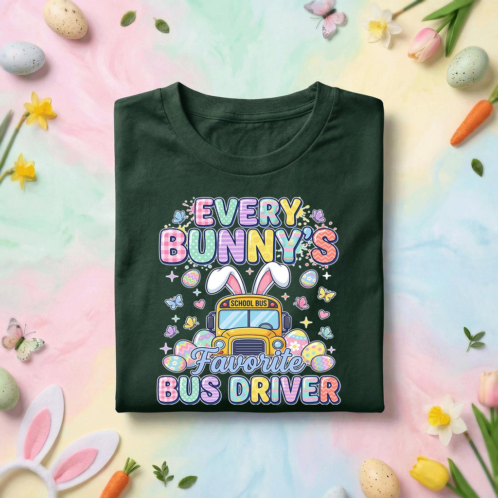 Every Bunny’s Favorite Bus Driver Easter Shirt Cute School Bus Bunny Driver Tee Funny Easter Bus Driver Gift Spring Bus Driver Shirt
