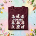 You Are Kind Brave Smart Bunny Shirt Positive Affirmation Easter Shirt Cute Bunny Teacher School Counselor Kids Kindness Shirt