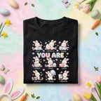 You Are Kind Brave Smart Bunny Shirt Positive Affirmation Easter Shirt Cute Bunny Teacher School Counselor Kids Kindn...