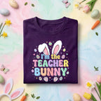 I'm The Teacher Bunny Easter Teacher Shirt Cute Bunny Teacher Tee Funny Easter Teacher Gift Pastel Spring Classroom Shirt