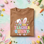 I'm The Teacher Bunny Easter Teacher Shirt Cute Bunny Teacher Tee Funny Easter Teacher Gift Pastel Spring Classroom Shirt