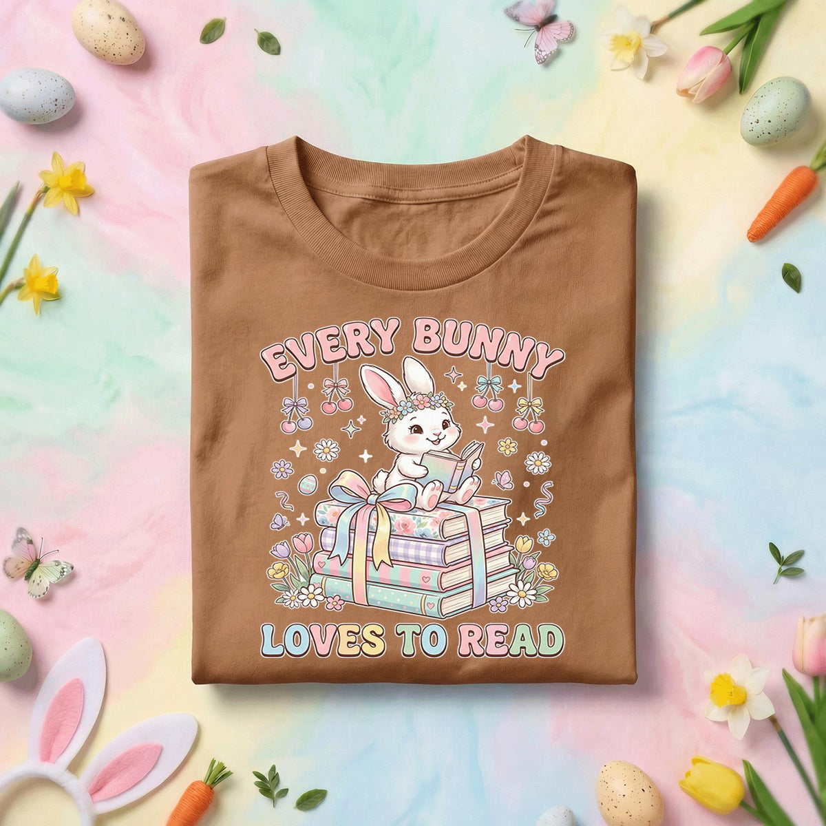 Every Bunny Loves To Read Teacher Shirt Cute Reading Bunny Easter Teacher Tee Spring Librarian Gift Book Lover Teacher Shirt
