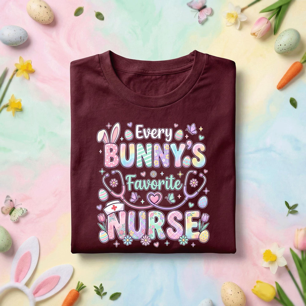 Every Bunny’s Favorite Nurse Shirt Cute Easter Nurse Bunny Tee Funny Nurse Easter Shirt Pastel Spring Nurse Gift Medical Worker Bunny Shirt