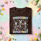 Emergency Department Skeleton Bunny Shirt Funny ER Nurse Easter Shirt Dark Humor Medical Worker Easter Bunny Skeleton...