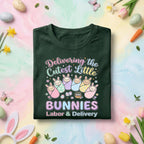 Labor and Delivery Nurse Easter Shirt Delivering the Cutest Little Bunnies Shirt L&D Nurse Easter Tee OB Nurse Spring Gift