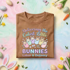 Labor and Delivery Nurse Easter Shirt Delivering the Cutest Little Bunnies Shirt L&D Nurse Easter Tee OB Nurse Spring Gift