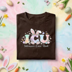 ICU Nurse Easter Shirt Cute ICU Bunny Nurse Tee Intensive Care Unit Nurse Shirt Easter Healthcare Worker Shirt
