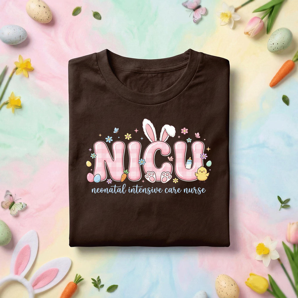 NICU Nurse Easter Shirt Cute NICU Bunny Shirt Neonatal Intensive Care Nurse Tee Easter Nurse Gift Spring NICU Shirt