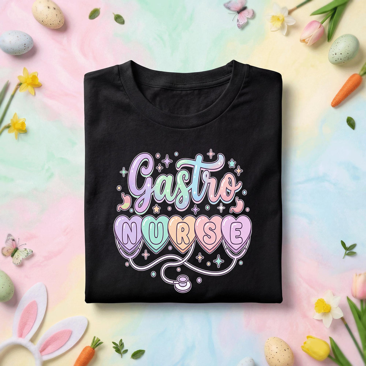 Gastro Nurse Easter Shirt Cute Gastroenterology Nurse Shirt Spring Nurse Gift Colorful Nurse Tee