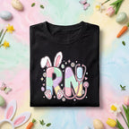 RN Easter Shirt Cute Nurse Bunny Shirt Pastel RN Nurse Gift Spring Stethoscope Tee