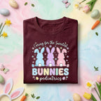 Pediatrics Nurse Easter Shirt Caring for the Sweetest Bunnies Pediatric Nurse Bunny Shirt Cute Easter Pediatric Nurse Gift Tee