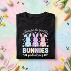 Pediatrics Nurse Easter Shirt Caring for the Sweetest Bunnies Pediatric Nurse Bunny Shirt Cute Easter Pediatric Nurse...