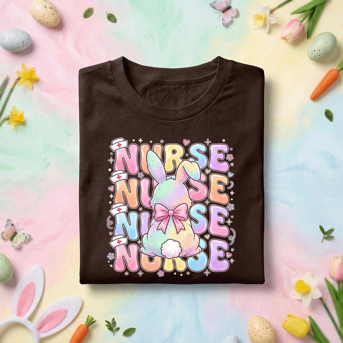 Nurse Bunny Shirt Cute Bunny Nurse Easter Gift Spring Nurse Shirt