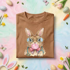 Cute Bunny Nurse Shirt with Glasses and Stethoscope - Easter Nurse Gift