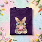 Cute Bunny Nurse Shirt with Glasses and Stethoscope - Easter Nurse Gift