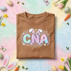 Pastel CNA Easter Bunny Nurse Shirt, Cute Certified Nursing Assistant Easter Tee, Spring Healthcare Gift, Bunny Ear CNA Graphic T Shirt