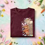 Easter Highland Cows Shirt Farmer, Cute Bunny Ears Cow Easter Tee, Pastel Spring Holiday Farm Animal Top