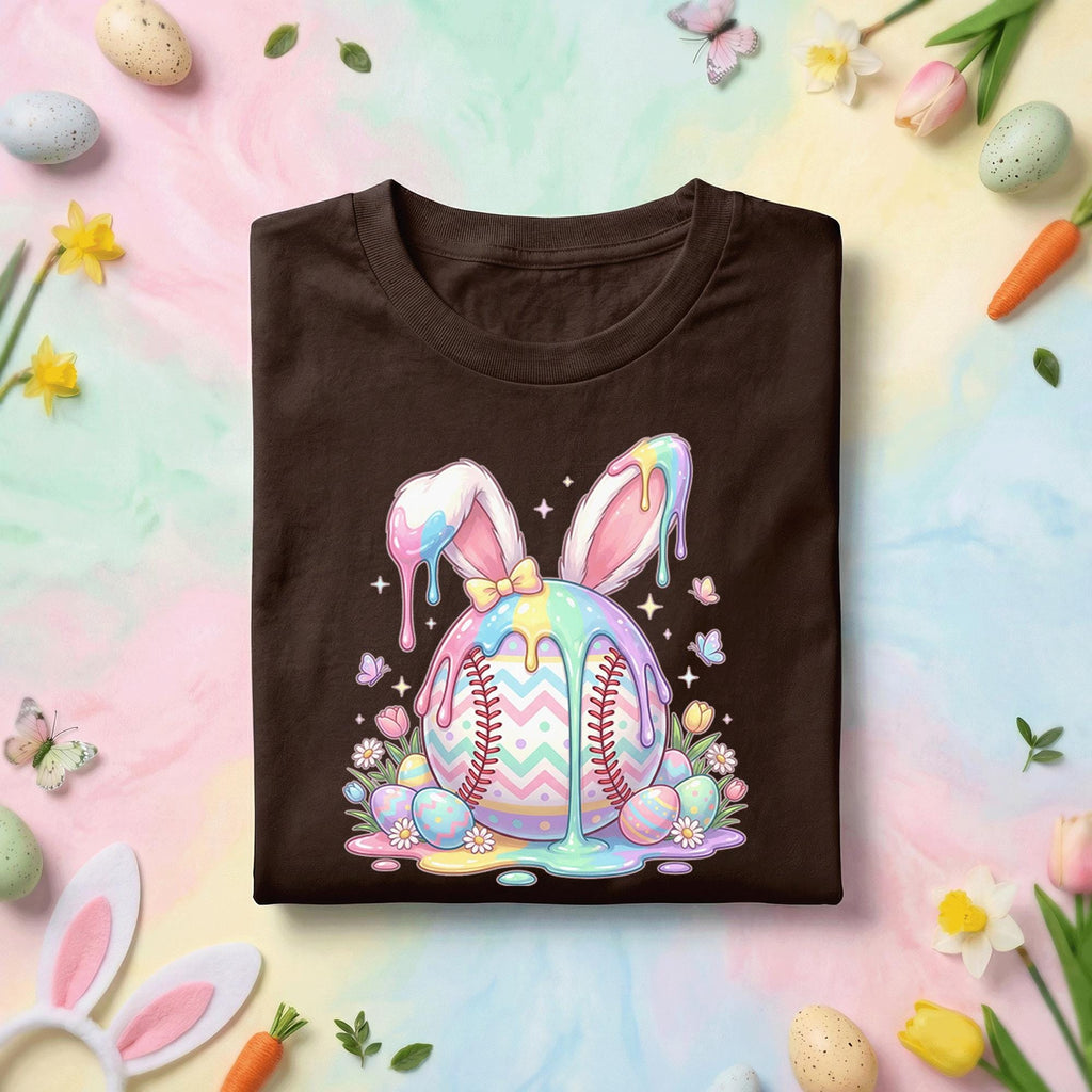 Happy Easter Day Shirt Youth Boys, Kids Baseball Drip Ice Cream Shirt, Dripping Baseball Easter Day Apparel