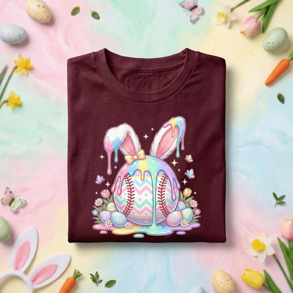 Happy Easter Day Shirt Youth Boys, Kids Baseball Drip Ice Cream Shirt, Dripping Baseball Easter Day Apparel