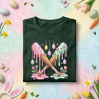 Happy Easter Day Shirt Youth Boys, Kids Baseball Drip Ice Cream Shirt, Dripping Baseball Easter Day Apparel, Easter Baseball Bat Drip Tee