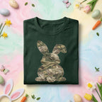 Camo Easter Bunny Shirt, Military Style Easter Tee, Camouflage Bunny Camo Shirt, Rustic Spring Holiday Top