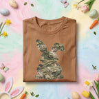 Camo Easter Bunny Shirt, Military Style Easter Tee, Camouflage Bunny Camo Shirt, Rustic Spring Holiday Top