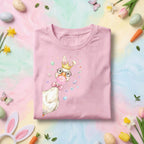 Goose Easter Queen Duck Shirt, Cute Bunny Ears & Crown Goose Easter Tee, Fun Spring Chick with Glasses and Bubble, Pastel Easter Shirt