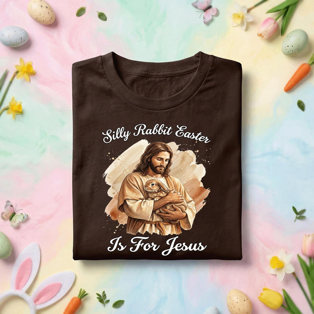 Silly Rabbit Easter is For Jesus Shirt, Christian Easter Tee, Jesus Holding Bunny, Religious Easter Shirt