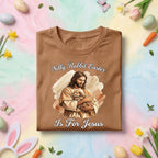 Silly Rabbit Easter is For Jesus Shirt, Christian Easter Tee, Jesus Holding Bunny, Religious Easter Shirt