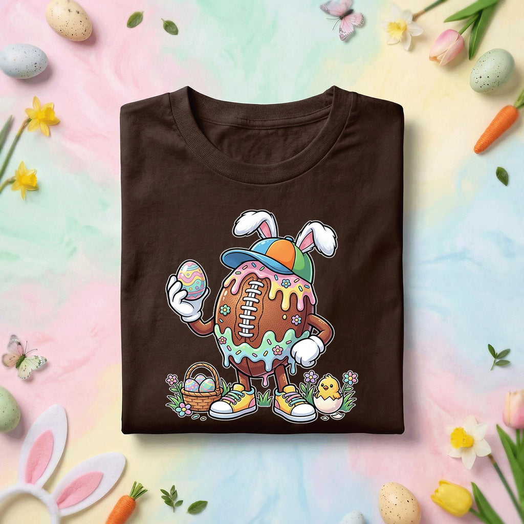 Happy Easter Day Shirt Youth Boys, Kids Football Drip Ice Cream Shirt, Dripping Football Easter Day Apparel