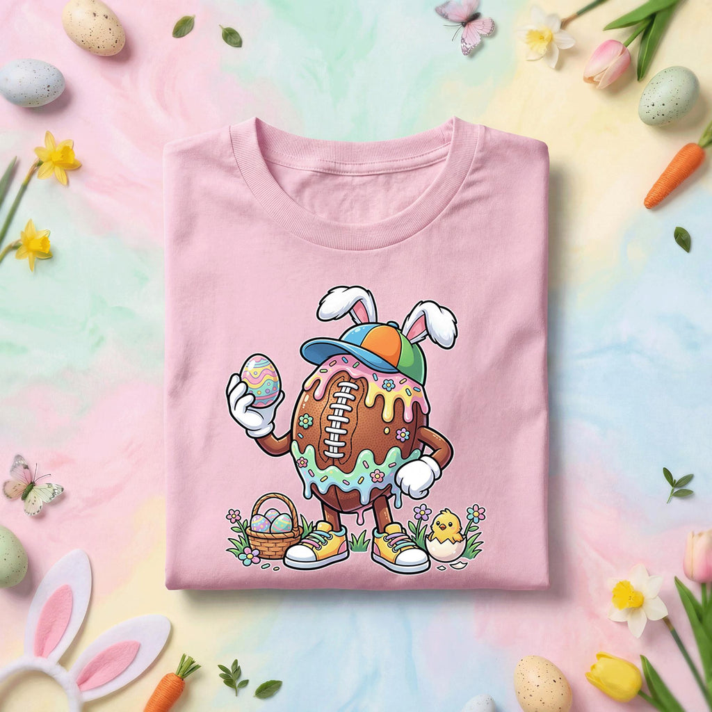 Happy Easter Day Shirt Youth Boys, Kids Football Drip Ice Cream Shirt, Dripping Football Easter Day Apparel