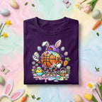 Happy Easter Day Shirt Youth Boys, Kids Basketball Drip Ice Cream Shirt, Dripping Basketball Easter Day Apparel