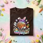 Happy Easter Day Shirt Youth Boys, Kids Basketball Drip Ice Cream Shirt, Dripping Basketball Easter Day Apparel