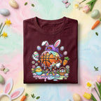Happy Easter Day Shirt Youth Boys, Kids Basketball Drip Ice Cream Shirt, Dripping Basketball Easter Day Apparel