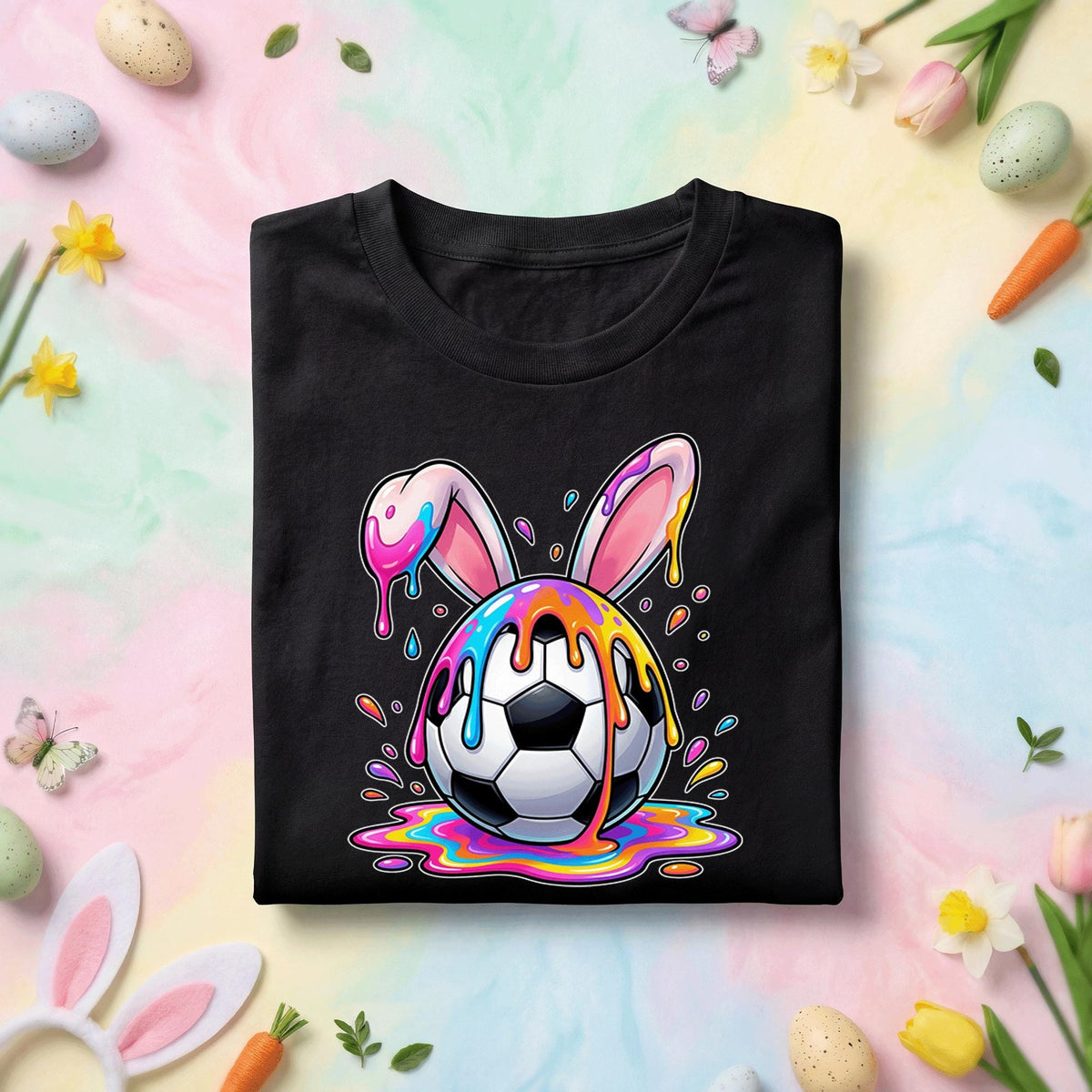 Happy Easter Day Shirt Youth Boys, Kids Soccer Drip Ice Cream Shirt