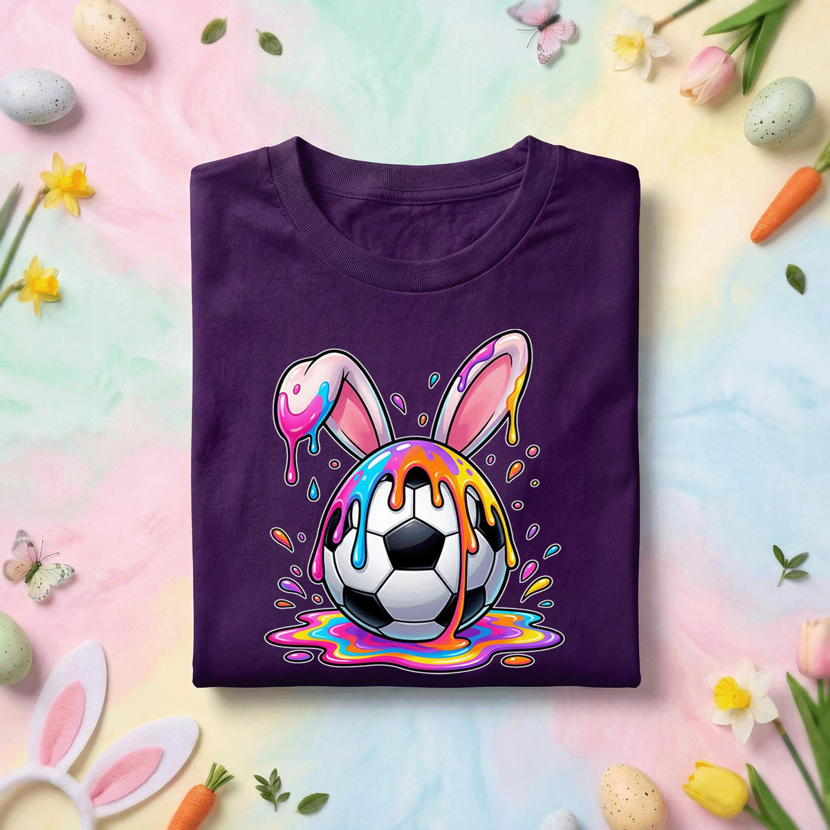 Happy Easter Day Shirt Youth Boys, Kids Soccer Drip Ice Cream Shirt, Dripping Soccer Easter Day Apparel