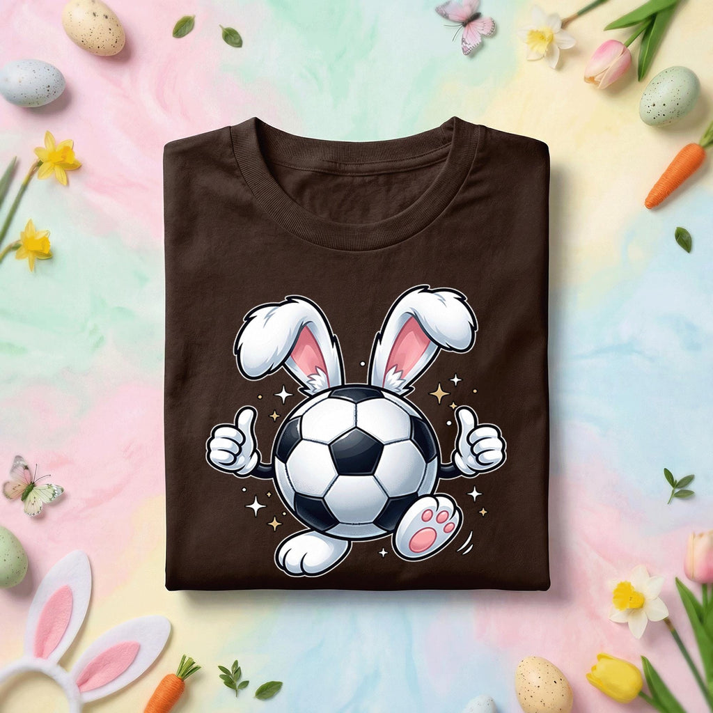 Soccer Bunny Shirt, Easter Bunny with Soccer Ball, Fun Spring Sports Tee, Cute Bunny Ears and Soccer Shirt