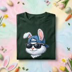 Cool Easter Bunny Shirt Youth Boys Kids Men, Bunny with Sunglasses and Cap, Trendy Easter Tee, Fun Spring Shirt