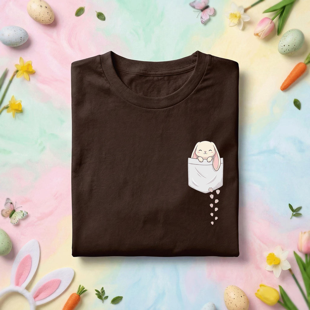 Pocket Bunny Shirt, Cute Bunny in Pocket Easter Shirt, Fun Spring Tee, Adorable Bunny Tee