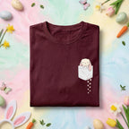 Pocket Bunny Shirt, Cute Bunny in Pocket Easter Shirt, Fun Spring Tee, Adorable Bunny Tee