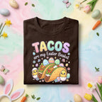 Tacos Are My Easter Basket Shirt Mexican, Cute Easter Food Tee, Funny Taco Lover Spring Shirt, Pastel Easter Chicks and Eggs Top
