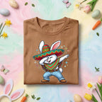 Dabbing Easter Bunny Shirt Mexican, Funny Spring Holiday Bunny Tee, Cute Bunny in Sombrero Easter Celebration Top, Cinco De Mayo Tee