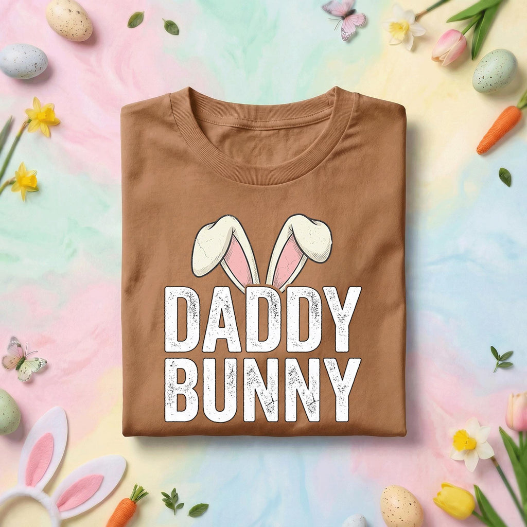Daddy Bunny Shirt, Funny Easter Dad Tee, Cool Bunny Ears Spring Holiday Shirt for Fathers